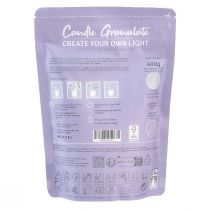 Artículo Gránulos de cera de arena para velas con mecha perfumada lavanda 400g