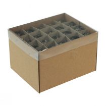 Artículo Decoración de huevo de codorniz, negro, vacío, 3 cm, decoración primaveral, decoración natural, 50 piezas