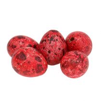 Artículo Huevo de codorniz rojo 3cm decoración Pascua 50uds