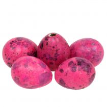 Artículo Huevos de codorniz rosados de 3,5-4 cm, huevos soplados, decoración de Pascua, 50 piezas