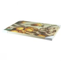 Artículo Arte de pared de limón, decoración de verano, estilo mediterráneo, marco de madera, 40 x 60 cm, decoración de pared para sala de estar