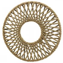 Decoración pared estilo boho, aro decorativo cinta yute Ø38cm