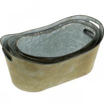 Artículo Conjunto de jardineras color cobre/blanco L32.5cm/36.5cm/41.5cm