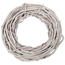 Artículo Corona decorativa de mimbre, corona hecha de ramas blanqueadas, 40 cm