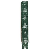 Cinta navideña con abetos cinta de regalo verde 15mm 20m