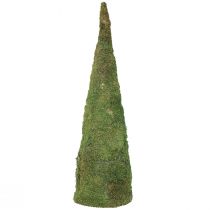 Artículo Decoración de musgo para árbol de Navidad en verde natural Ø30cm H100cm