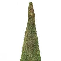 Artículo Decoración de musgo para árbol de Navidad en verde natural Ø30cm H100cm