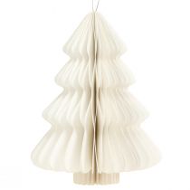 Artículo Árbol de Navidad papel Navidad blanco plata 20cm 5ud