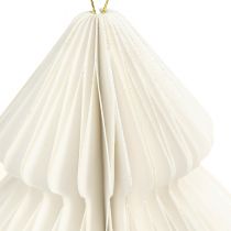 Artículo Árbol de Navidad papel Navidad blanco plata 20cm 5ud