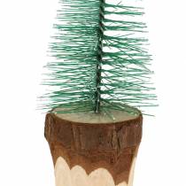 Artículo Adorno navideño árbol de navidad nevado 10cm 8pcs
