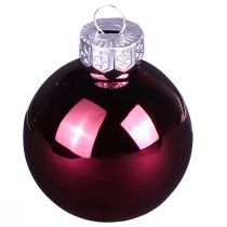 Artículo Bolas de árbol de Navidad de cristal Berry Mix Ø7,5cm 12 piezas