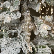 Decoraciones para árboles de Navidad decoraciones para árboles de Navidad de vidrio vintage 15 cm 3 piezas