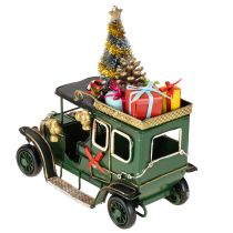 Artículo Decoración navideña para coche Coche navideño vintage verde 15×7×16cm