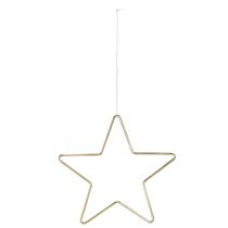 Artículo Decoración navideña colgante de estrella de metal dorado Ø15cm 6 piezas