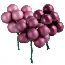Artículo Decoración navideña espejo bayas baya rosa Ø25mm 140 piezas