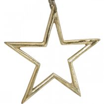 Estrella de decoración navideña, decoración de adviento, colgante de estrella Dorado B15.5cm