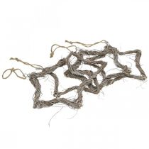 Artículo Adorno navideño estrella olmo estrellas para colgar blanco lavado 20cm 4uds