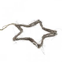 Artículo Adorno navideño estrella decoración ventana olmo blanco lavado Ø40cm 2pcs