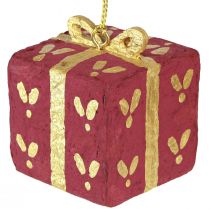 Artículo Etiquetas de regalo de papel maché para decoración navideña, 6 cm, 3 unidades