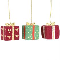 Artículo Etiquetas de regalo de papel maché para decoración navideña, 6 cm, 3 unidades