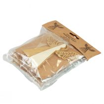 Artículo Ángel de papel decoración ángel navideño papel crema Al.12cm 4 piezas