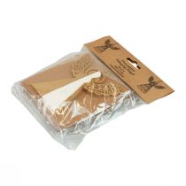 Artículo Ángel de papel Ángel navideño papel decorativo blanco Al. 12 cm 4 piezas