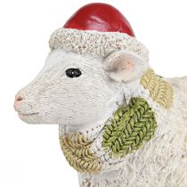 Artículo Figuras navideñas ovejas con gorro y bufanda L16cm 2 piezas
