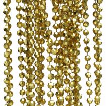 Artículo Guirnalda navideña decoración árbol de Navidad cadena perlas oro 9m