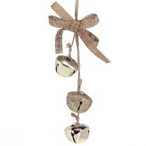 Artículo Campanas de Navidad Adornos para árboles de Navidad oro Ø3,5cm 3ud
