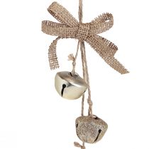 Artículo Campanas de Navidad Adornos para árboles de Navidad oro Ø3,5cm 3ud