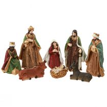 Artículo Set figuras belén navideño poliresina pintada a mano 8-20cm 8 piezas