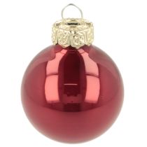 Artículo Adornos navideños de cristal, brillantes, 3 cm, 22 unidades