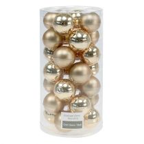 Artículo Bola navideña 4cm oro brillo/mate vidrio 24uds