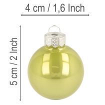 Artículo Juego de adornos para árbol de Navidad, adornos navideños coloridos, brillantes, 40 mm, 24 piezas