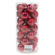 Artículo Bola navideña Ø4cm rojo brillo/mate 24 piezas