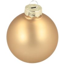 Artículo Trío de bolas navideñas doradas y rosadas: elegante juego de 3 con brillo y estilo, 5 cm, 24 piezas