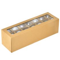 Artículo Adornos navideños de cristal para el árbol, juego de 3: azul claro, azul, azul metalizado y mate, con colgador, 6 cm, 24 unidades