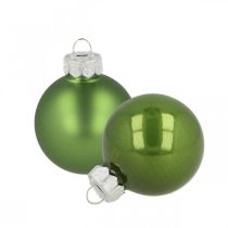 Artículo Bolas navideñas cristal verde mate/brillante Ø4cm 24 piezas
