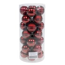 Artículo Bola navideña vaso Ø4cm Burdeos mix 24uds