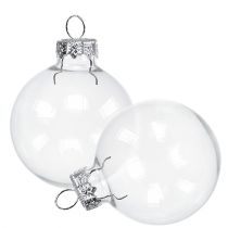 Artículo Bola navideña de cristal Ø6cm transparente 24 piezas