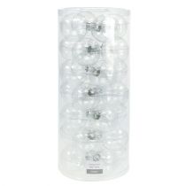 Artículo Bola navideña de cristal Ø6cm transparente 24 piezas