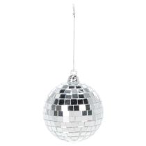 Artículo Adorno navideño tipo bola, bola espejada para colgar, 7 cm, 6 unidades