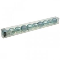 Artículo Bolas navideñas plástico mezcla azul claro Ø6cm 10 piezas