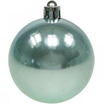 Artículo Bolas navideñas plástico mezcla azul claro Ø6cm 10 piezas