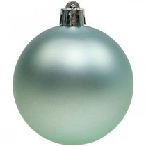 Artículo Bolas navideñas plástico mezcla azul claro Ø6cm 10 piezas
