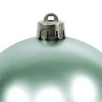 Artículo Bola navideña irrompible verde claro surtido Ø10cm 4 piezas