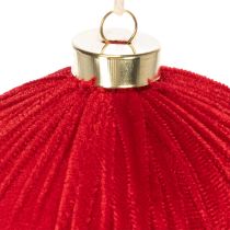 Artículo Bola de Navidad grande roja para colgar, 15 cm, 3 piezas