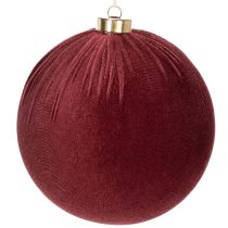 Artículo Adorno navideño, aspecto de terciopelo rojo, para colgar, 15 cm, 3 unidades.