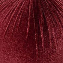 Artículo Adorno navideño grande de terciopelo rojo para colgar en el árbol, 25 cm, 2 unidades.
