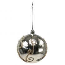 Artículo Bola navideña de plástico dorada clara Ø8cm 2uds